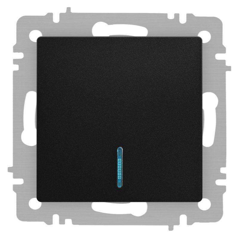 выключатель accent 6-102-05 с подсветкой 10а-250в ip20 су al/cu антрацит intro б0063475 от BTSprom.by