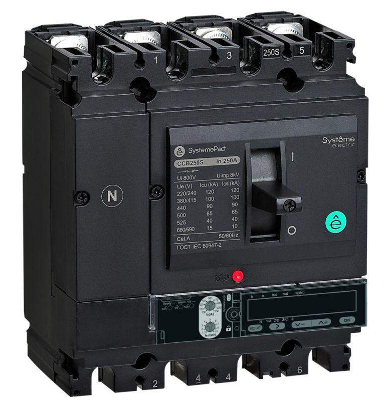 выключатель автоматический systemepact ccb250 150ка 4p4d s5.2e 250а рычаг se spc250l25052e4df от BTSprom.by