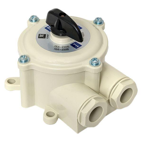  Переключатель пакетный 1-кл. 16А IP56 ПП 3-16/Н2 М2 пл. беж. EKF pp-3-16-4 фото в каталоге от BTSprom.by