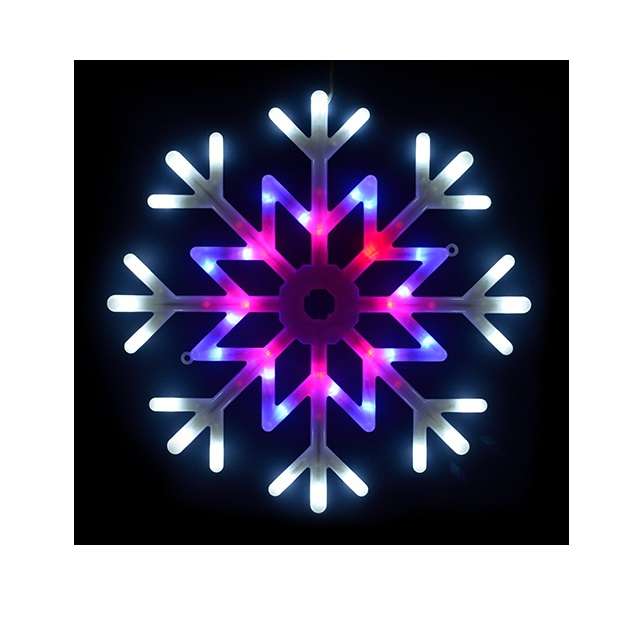 гирлянда светодиодная "снежинка" uld-h4040-048/dta multi ip20 snowflake 48led 40х40см красный. синий. белый свет uniel ul-00001403 от BTSprom.by
