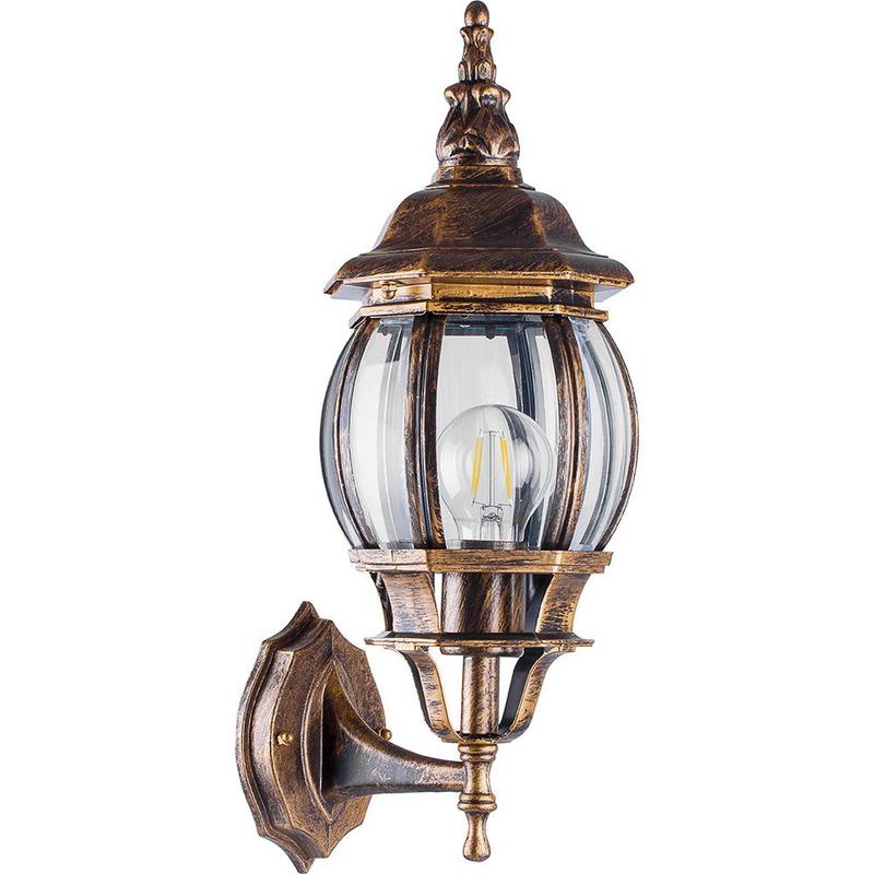 светильник садово-парковый 100вт 230в e27 черн. зол. 8101/pl8101 (на стену вверх) feron 11244 от BTSprom.by