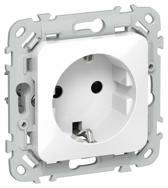 розетка сп flite рсш11-1-флб 16а с заземл. с защ. шторками безвинтовое крепление механизм бел. iek fi-r14-16-1-k01 от BTSprom.by