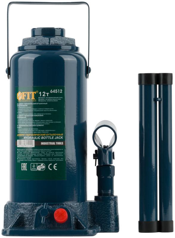 домкрат гидравлический бутылочный 12т fit 64512 от BTSprom.by