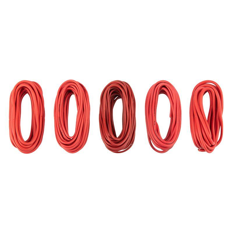  Набор автопровода "Ассорти" 0.50х5м/0.75х5м/1х3м/1.50х3м/2.50х2м красн. (уп.5шт) Rexant 01-6552 фото в каталоге от BTSprom.by