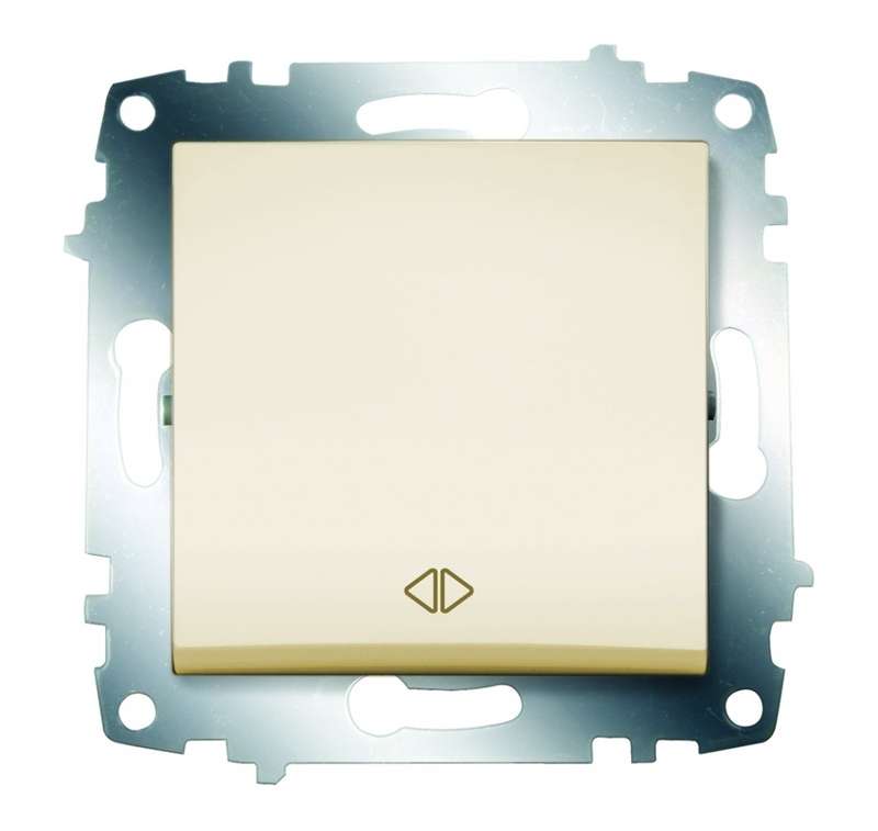 переключатель перекрестный 1-кл. 1мод. сп cosmo 10а ip20 (сх. 7) механизм крем. abb 619-010300-214 от BTSprom.by