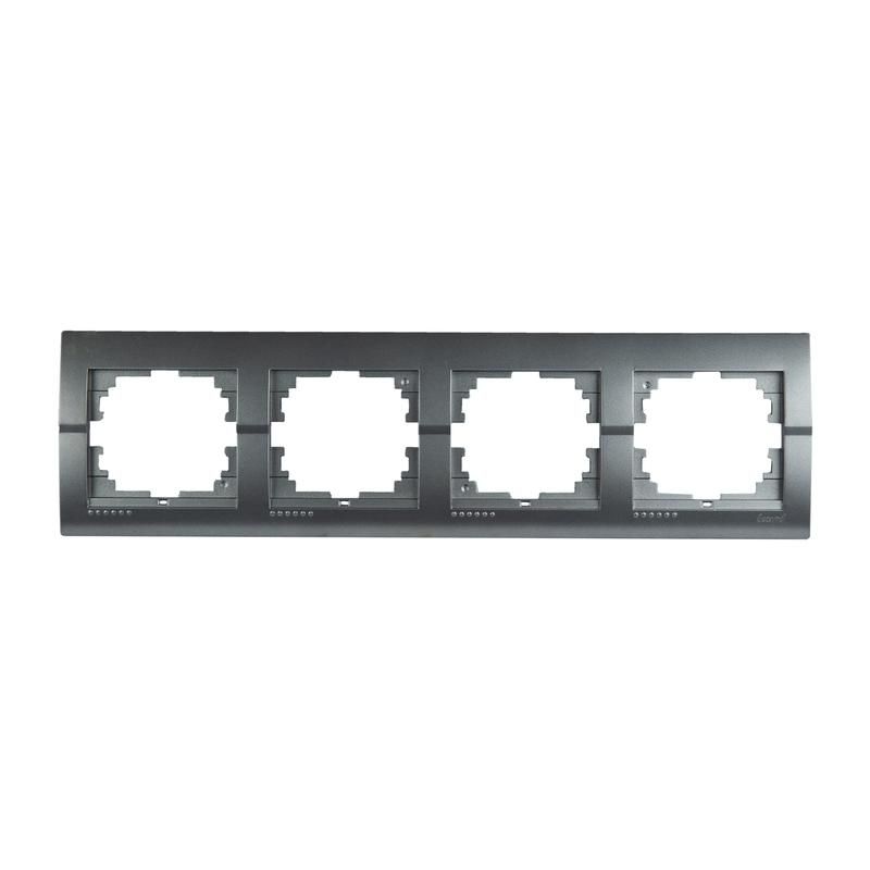 рамка 4-м deriy горизонт. серебр. метал. lezard 702-2800-149 от BTSprom.by