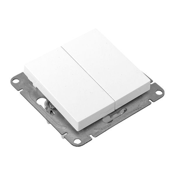  Выключатель кнопочный 2-кл. СП Эпика механизм бел. EKF UP1-SWW-23 фото в каталоге от BTSprom.by