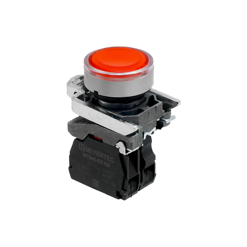 кнопка с подсветкой 1nс 24в ac/dc ip65 металл mtb4-bw34721 красн. овен 137166 от BTSprom.by