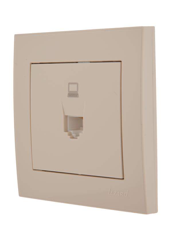 розетка компьютерная сп rain rj45 крем. lezard 703-0303-139 от BTSprom.by