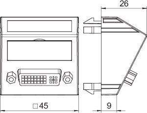Рамка Modul45 мультимедийная DVI MTS-DVI F RW1 бел. OBO 6104766 фото в каталоге от BTSprom.by  Рамка Modul45 мультимедийная DVI MTS-DVI F RW1 бел. OBO 6104766 фото в каталоге от BTSprom.by