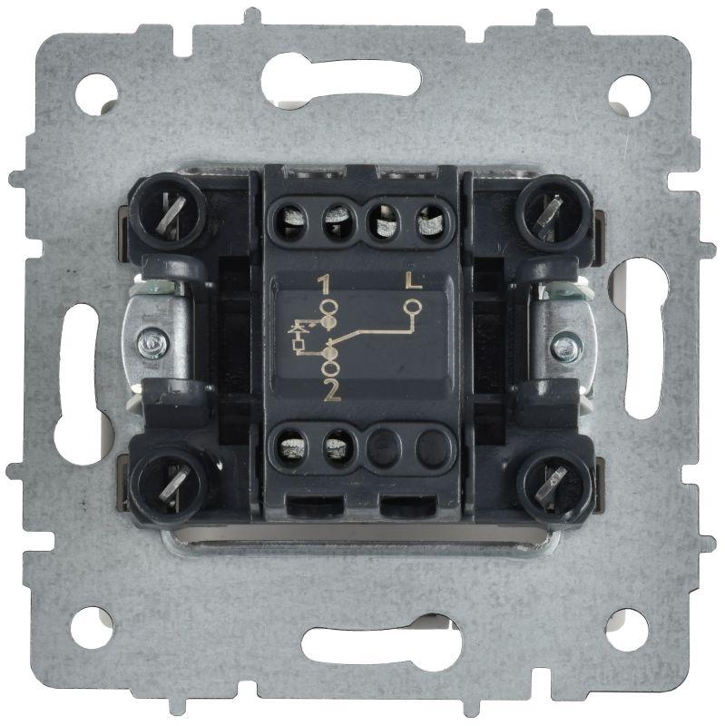  Выключатель проходной 1-кл. СП BRITE ВС10-1-7-БрАБ 10А с индикацией механизм арктич. бел. IEK BR-V12-1-10-K91 фото в каталоге от BTSprom.by