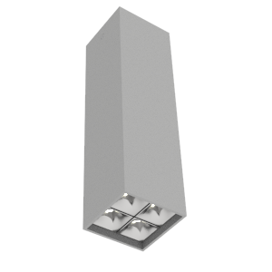 светильник светодиодный dl-box reflect multi 2х2 14вт 3000к 80х80х300 накладной 55град. ral7045 сер. муар varton v1-r0-70255-20l55-2001430 от BTSprom.by