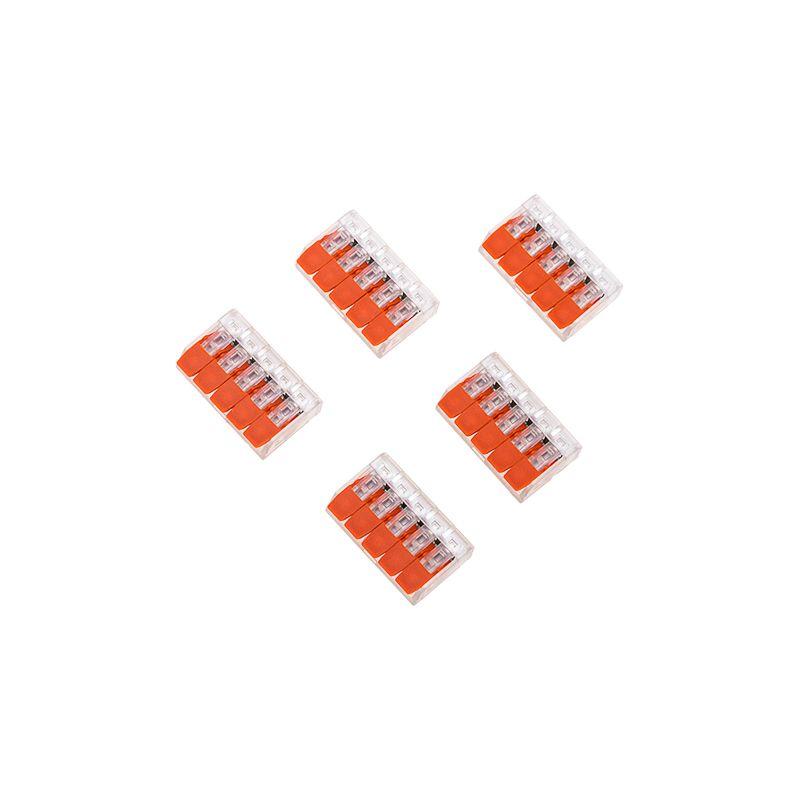  Клемма соединительная компактная рычажковая 5-провод. прозр. (0.14-4кв.мм) (уп.5шт) Rexant 06-0215-A5 фото в каталоге от BTSprom.by