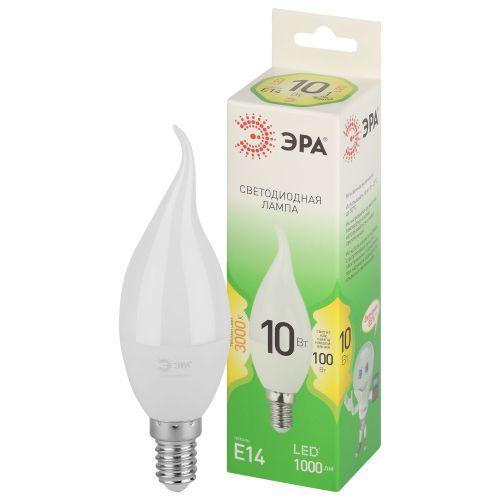 лампа светодиодная green line bxs-10w-830-e14 gl 10вт свеча на ветру 3000к свет тепл. e14 эра б0067120 от BTSprom.by