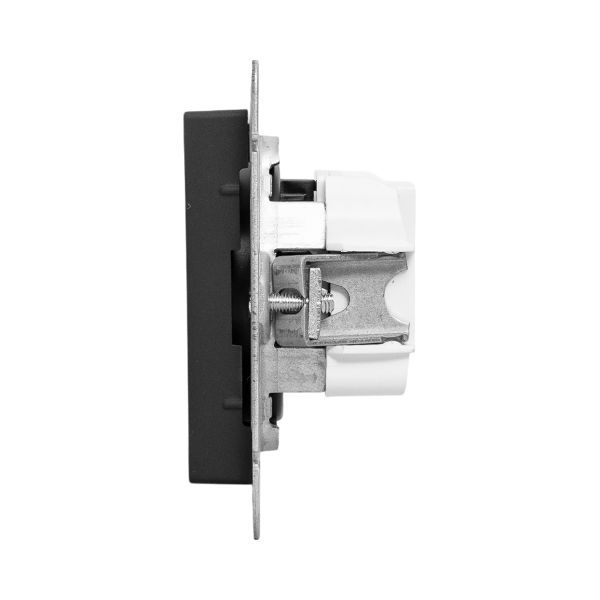  Розетка СП Эпика 16А без заземл. без шторок механизм черн. EKF UP1-SOB-100 фото в каталоге от BTSprom.by