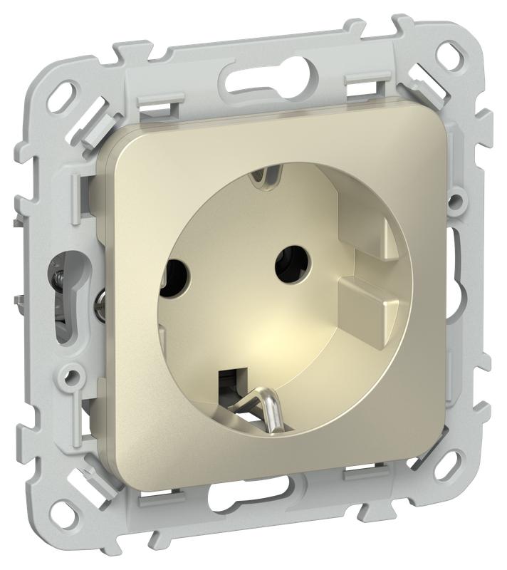 розетка сп flite рс11-0-флш 16а с заземл. без защ. шторок механизм шампань iek fi-r11-16-k37 от BTSprom.by