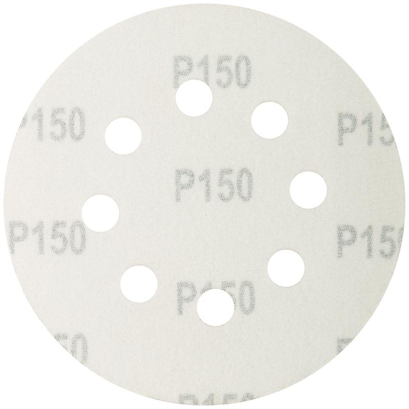  Круг шлифовальные с отверстиями (липучка) алюминий-оксидные 125мм Р 150 (уп.5шт) MOS 39837М фото в каталоге от BTSprom.by