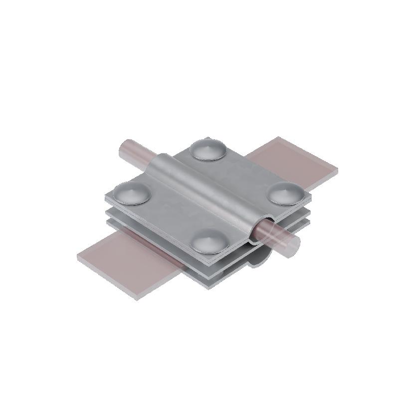 соединитель заземляющий 4sz-d5-12-d10-20-b40 inox304 для прутка d5-12мм стержня d10-20мм полосы до 40мм с 4 пластинами нерж. сталь км ma0350 от BTSprom.by