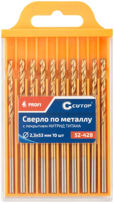  Сверло по металлу Profi с титановым покрытием 2.3х53мм (уп.10шт) Cutop 52-428 фото в каталоге от BTSprom.by