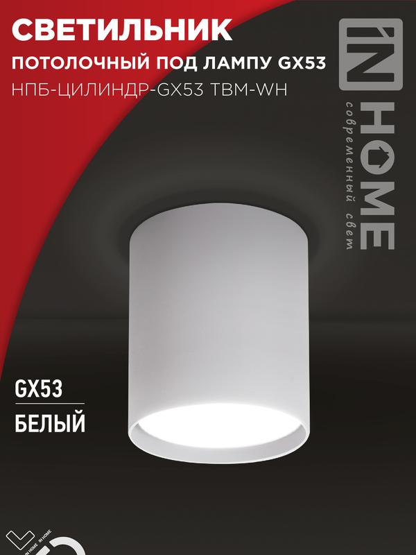 светильник нпб-цилиндр-gx53 tbm-wh 80х90мм потолочн. бел. in home 4690612056418 от BTSprom.by светильник нпб-цилиндр-gx53 tbm-wh 80х90мм потолочн. бел. in home 4690612056418 от BTSprom.by