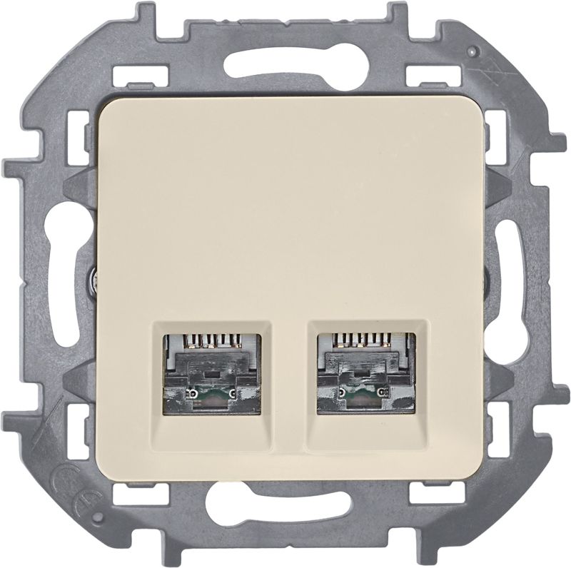  Розетка компьютерная 2-м Inspiria RJ45 кат.5E UTP сл. кость IEK 673836 фото в каталоге от BTSprom.by