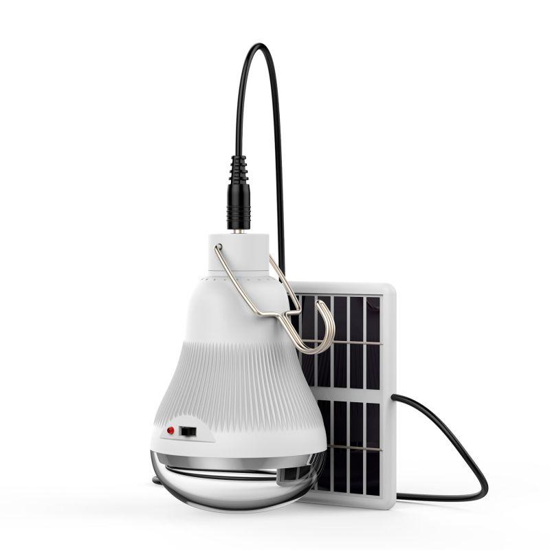 Лампа светодиодная Black 3Вт A60 грушевидная 4000К нейтр. бел. E27 130лм с солнеч. панелью GAUSS 902102203 фото в каталоге от BTSprom.by