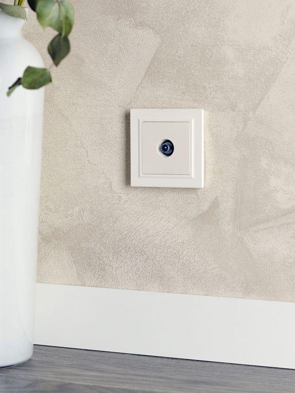  Розетка телевизионная проходная TV СП Brite РТВ10-0-БрЖ механизм жемчуж. IEK BR-A10-P-K36 фото в каталоге от BTSprom.by