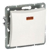  Переключатель 1-кл. СП Дуэт 10А IP20 с индикацией механизм бел. SchE WDE000163 фото в каталоге от BTSprom.by