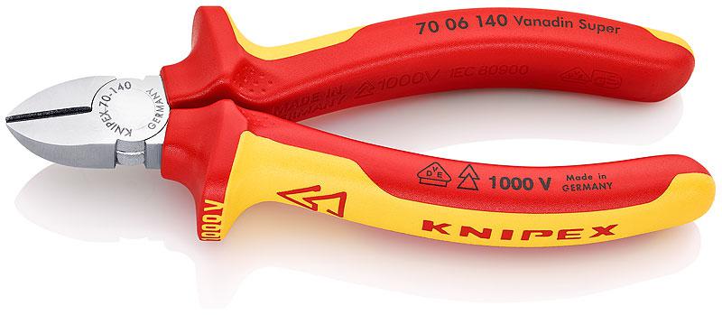 бокорезы vde l-140мм твердость кромок 62 hrc хром. knipex kn-7006140 от BTSprom.by