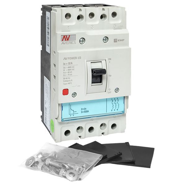  Выключатель автоматический 32А 80кА AV POWER-1/3 TR AVERES EKF mccb-13-32H-TR-av фото в каталоге от BTSprom.by