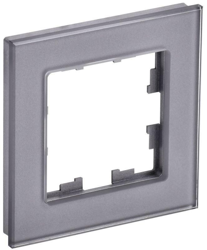 рамка 1-м brite ру-1-2-брсе стекло сер. iek br-m12-g-k03 от BTSprom.by