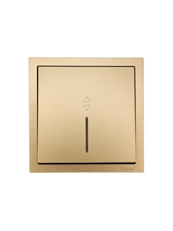  Выключатель проходной 1-кл. с индик. СП ZIMA IP20 10А безвинт. зажим зол. LEZARD 704-3688-114QC фото в каталоге от BTSprom.by