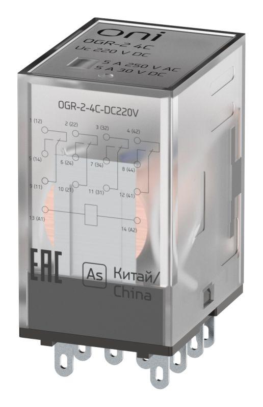 реле общего назначения ogr-2 4c 220в dc oni ogr-2-4c-dc220v от BTSprom.by