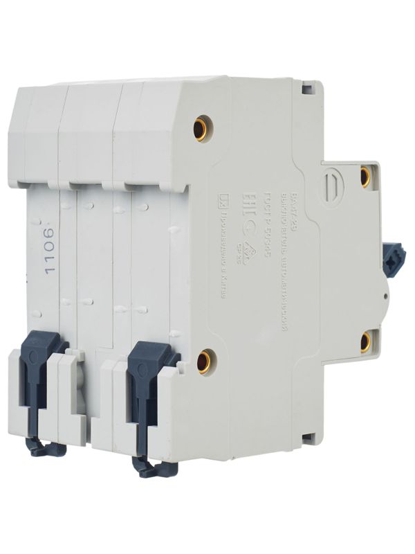  Выключатель автоматический модульный 3п C 6А 4.5кА ВА47-29 GENERICA MVA25-3-006-C фото в каталоге от BTSprom.by