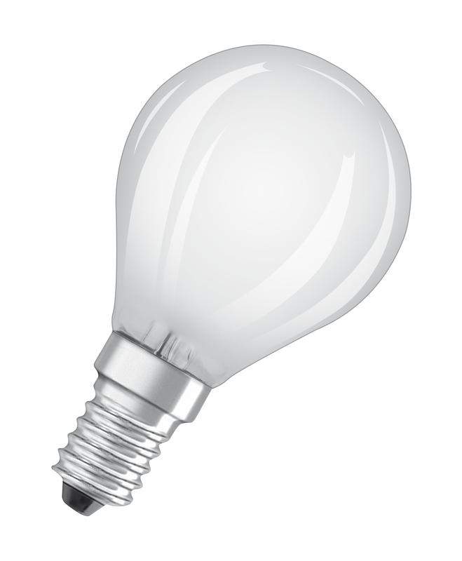 лампа светодиодная филаментная parathom cl p gl fr 40 non-dim 4w/827 4вт 2700к тепл. бел. e14 470лм p угол пучка 300град. 220-240в (замена 40вт) матов. стекло osram 4058075590335 от BTSprom.by