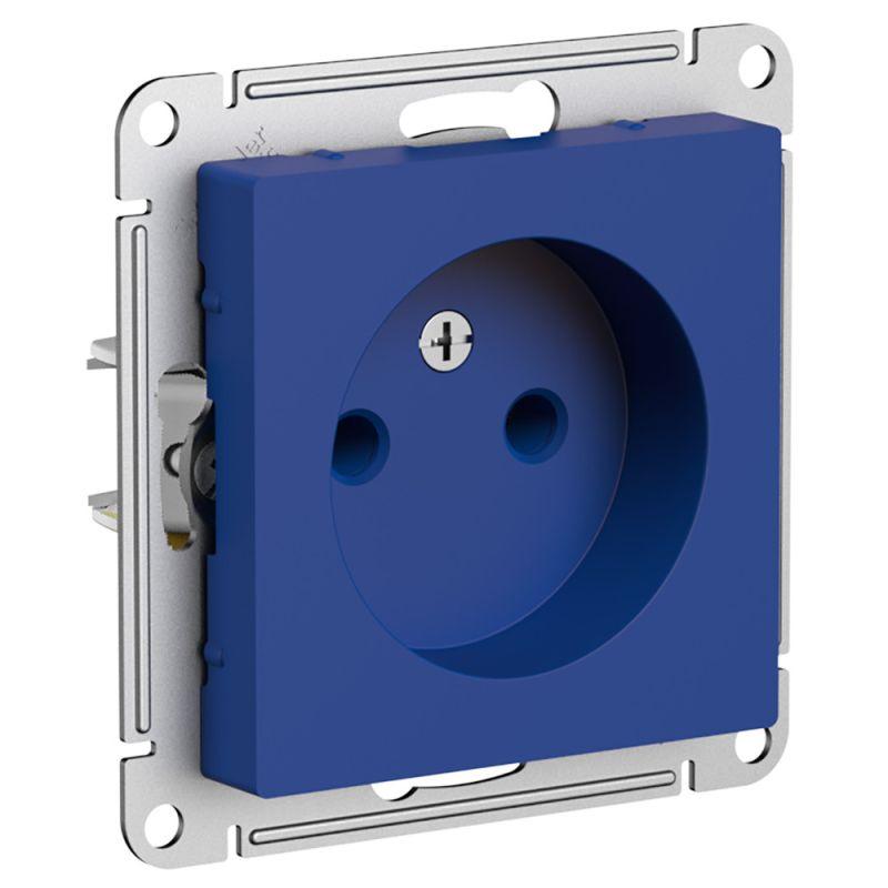 розетка atlasdesign 16а без заземл. без шторок механизм аквамарин se atn001141 от BTSprom.by