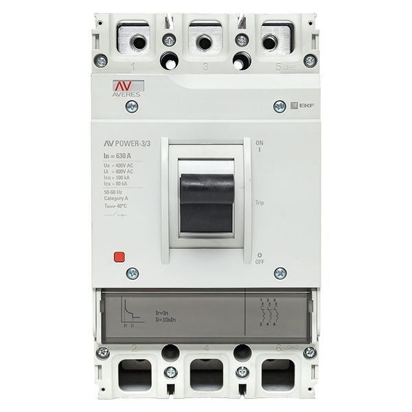  Выключатель автоматический 630А 100кА AV POWER-3/3 TR AVERES EKF mccb-33-630H-TR-av фото в каталоге от BTSprom.by