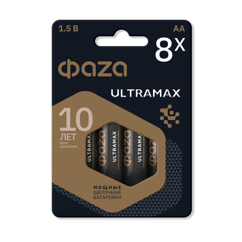 элемент питания алкалиновый aa/lr6 1.5в ultramax bl-8 (уп.8шт) фаzа 5064676 от BTSprom.by