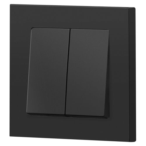  Выключатель 2-кл. СП Accent 6-104-05 10А IP20 250В AL/CU антрацит Intro Б0063488 фото в каталоге от BTSprom.by