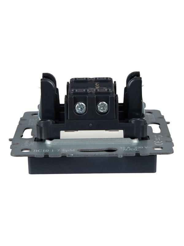  Выключатель проходной 1-кл. СП BRITE ВС10-1-7-БрМ 10А с индик. механизм маренго IEK BR-V12-1-10-K35 фото в каталоге от BTSprom.by