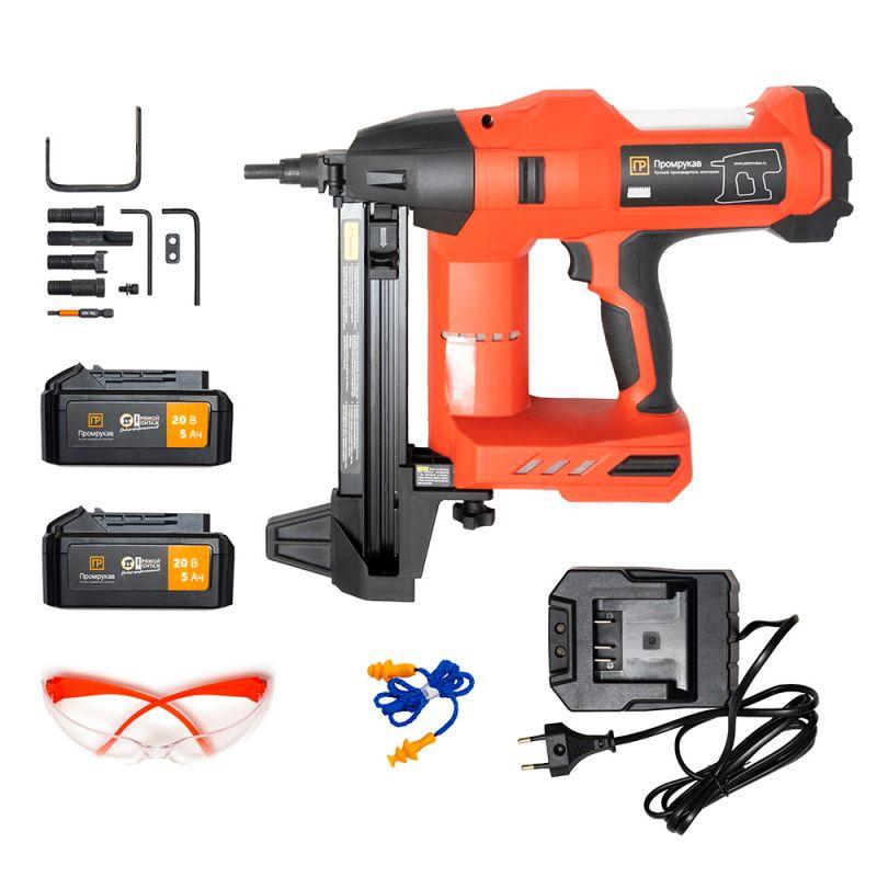  Пистолет аккумуляторный монтажный гвоздезабивной 100Дж 20В Промрукав PR08.17900 фото в каталоге от BTSprom.by