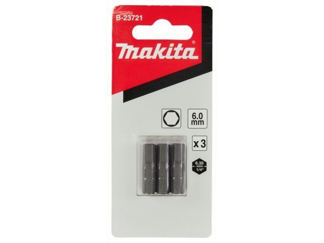 насадка hex6.0, 25 мм, c-form, 3 шт. makita b-23721 от BTSprom.by