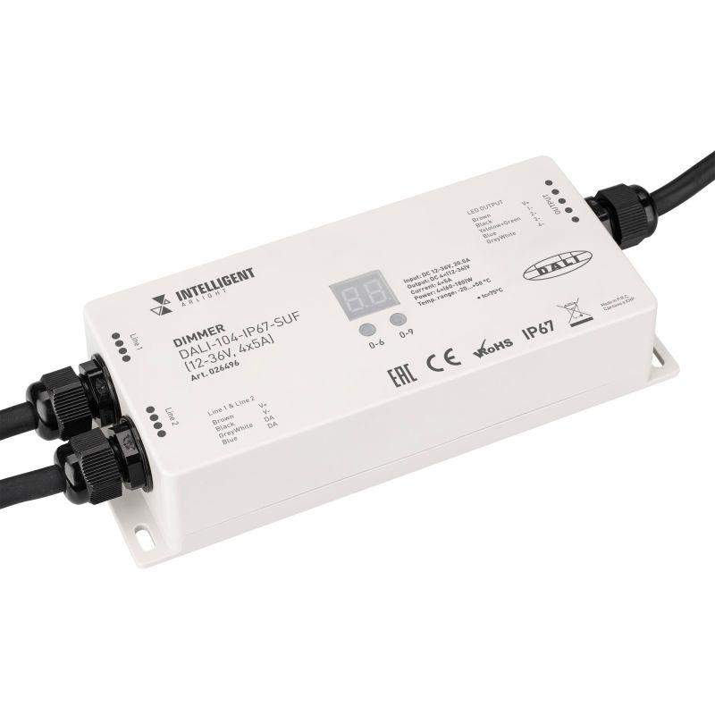 диммер dali-104-ip67-suf (12-36в 4х5а) (ip67 пластик) intelligent arlight 026496 от BTSprom.by