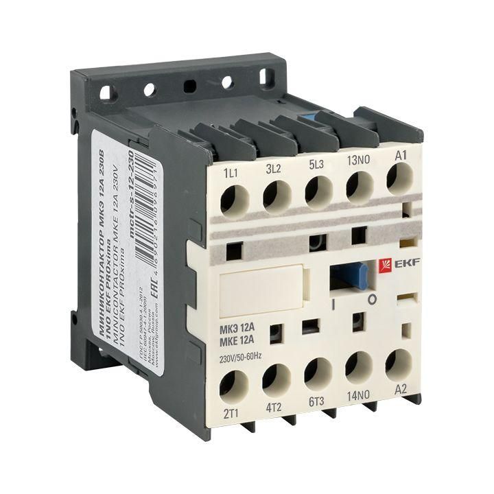 мини-контактор мкэ 12а кат. 230в ac 1но proxima ekf mctr-s-12-230 от BTSprom.by