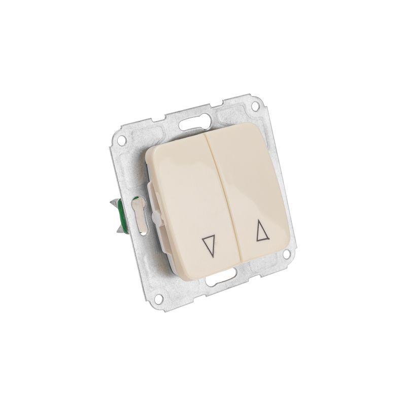  Выключатель для жалюзи 2-кл. СП DEA 10А механизм беж. Kranz KR-78-0239 фото в каталоге от BTSprom.by