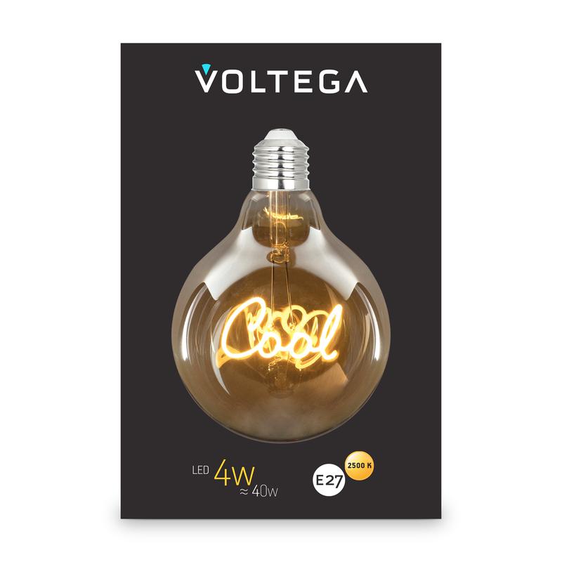 Лампа светодиодная филаментная Loft 271 G125 4Вт 2500К E27 Voltega 8554 фото в каталоге от BTSprom.by