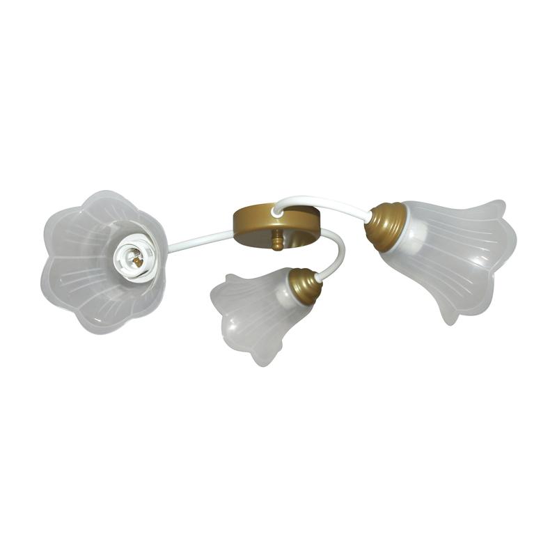 светильник "камила" 131 (плафон п0472) нсб 01-3х60-133 е27 иу бел. золото элетех 1005404434 от BTSprom.by