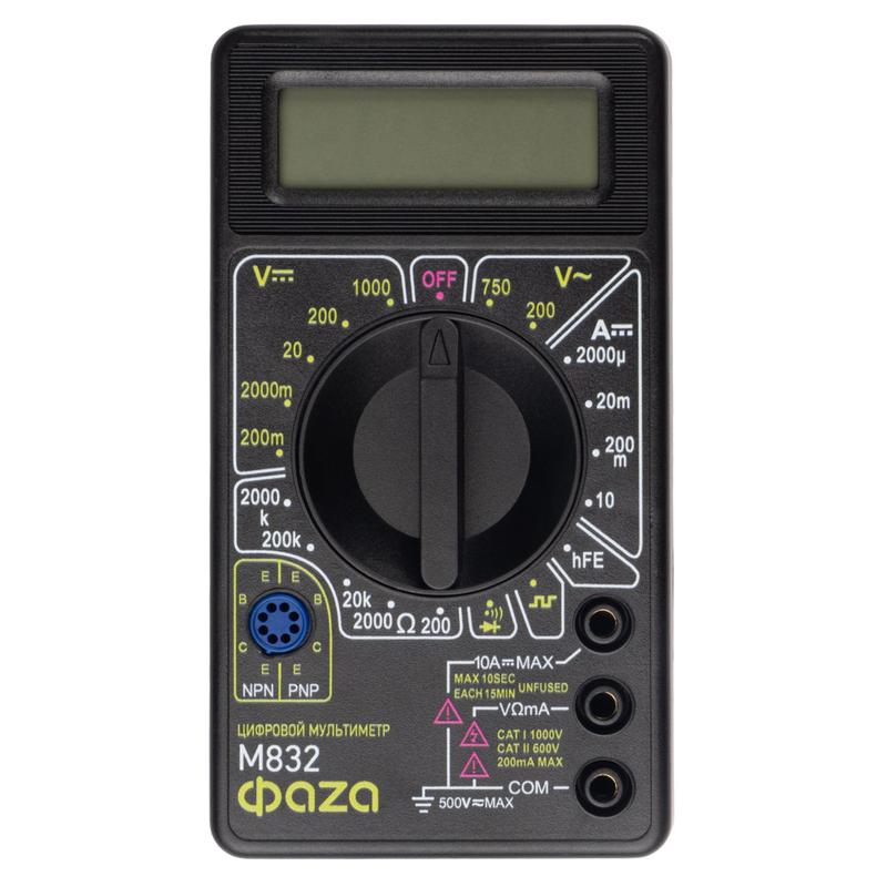 мультиметр цифровой m832 фаzа 5000414 от BTSprom.by