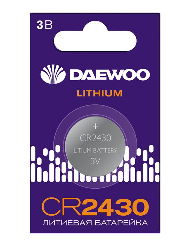 элемент питания литиевый cr2430 3в bl-1 (блист.1шт) daewoo 5058071 от BTSprom.by