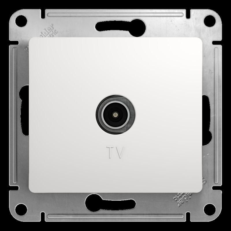 розетка телевизионная оконечная tv 1-м сп glossa 1дб механизм бел. se gsl000191 от BTSprom.by